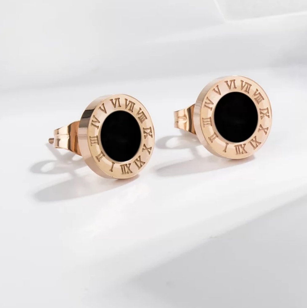 Vintage Roman Numerals Earrings